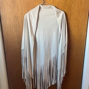 Wrangler Cream Fringe Cape